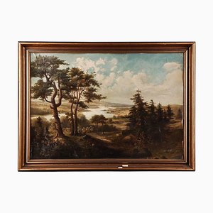 Landscape, 19th Century, Oil Painting, Framed