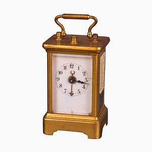 19th Century Brass Travel Clock