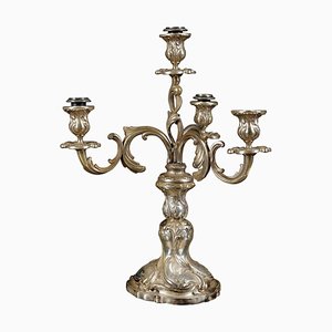 19th Century Rococo Silver Candleholder, 1890s