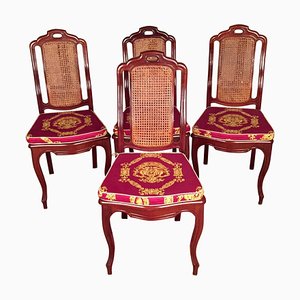 19th Century Biedermeier Dining Chairs in Mahogany, 1880s, Set of 4