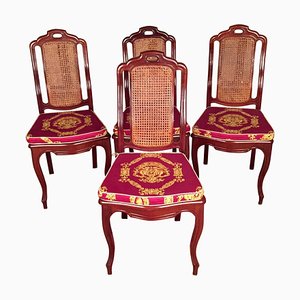 Biedermeier Esszimmerstühle aus Mahagoni, 1880er, 19. Jh., 4er Set