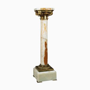 Colonna in stile Napoleone III in marmo e onice, XIX secolo