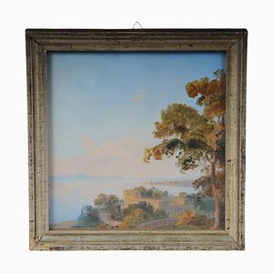 Carl G. Wegener, Landscape Idyll, década de 1800, óleo, enmarcado