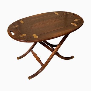 20th Century English Captains Coffee Table in Yew