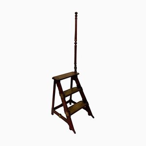 Antique Library Step Ladder in Mahogany, England