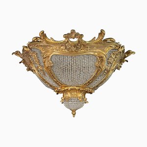 Lustre Candélabre Style Louis XV en Bronze Coulé, 20ème Siècle