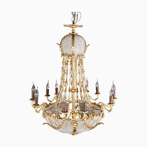 Lampadario a candelabro in stile Luigi XVI