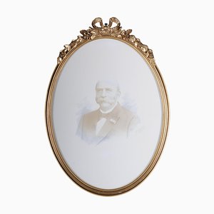 20th Century French Louis XVI Oval Picture Frame
