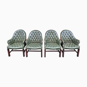 20th Century English Chesterfield Armchairs from Wade, Set of 4