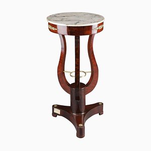 19th Century French Empire Lyra-Shaped Curly-Legged Side Table, 1815