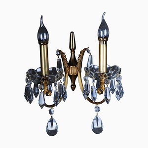 Gold-Plated Sconces, 20th Century, Set of 2