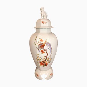 Grand Vase ou Urne en Porcelaine avec Motif Dragon de AK Kaiser, 1960s
