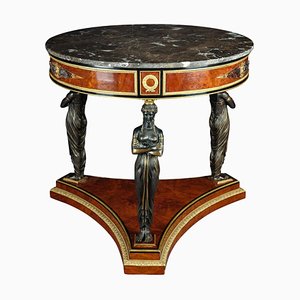 Tavolino da salotto in stile Impero in ottone