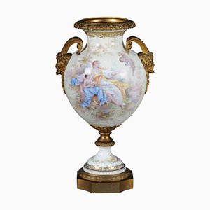 Vase Sèvres Pomp avec Support en Bronze, 19ème Siècle