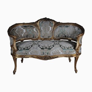 Vintage Rococo Beech Sofa