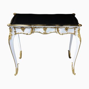 Weißer Louis XV Schreibtisch, 20. Jh