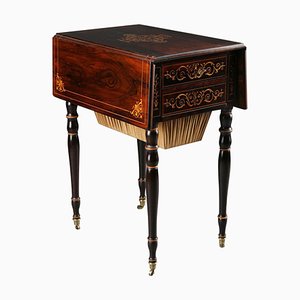 19th Century Empire English Sewing Table