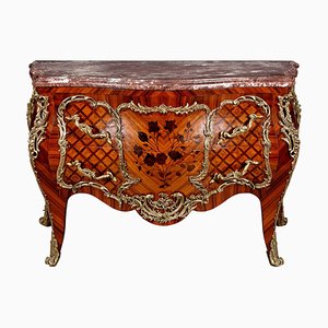 20th Century Louis XV French Tulipwood Commode