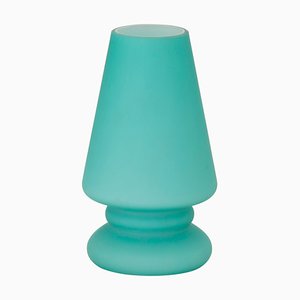 Turquoise Satin Murano Glass Mushroom Table Lamp from Giesse Milan, Italy