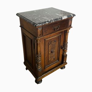 Vintage Nightstand with Marble Desk