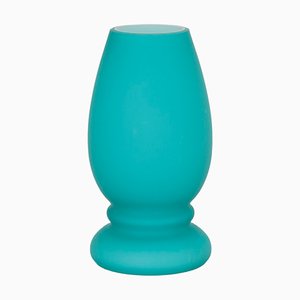 Small Turquoise Satin Murano Glass Mushroom Table Lamp from Giesse Milan, Italy