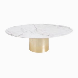 Coffee Table in Ceramic and Brass from BDV Paris Design Furnitures
