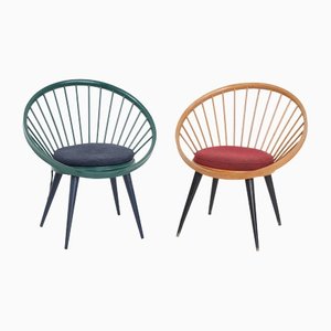 Circle Chairs by Yngve Ekström, Sweden, 1950s, Set of 2