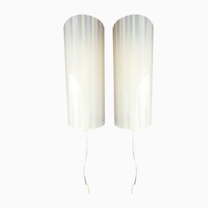 Mid-Century Striped Bedside Wall Lamps, 1960s, Set of 2
