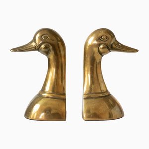 Vintage Brass Duckhead Bookends, 1980s, Set of 2