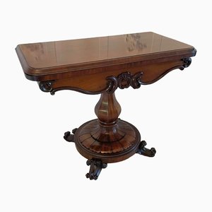 Tavolo da gioco vittoriano in mogano, metà XIX secolo