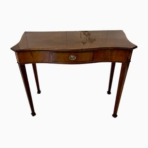 Antique 18th Century George III Mahogany Hepplewhite Serpentine Shaped Side Table, 1780s