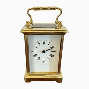 Antique Victorian Quality Brass Carriage Clock, 1880s
