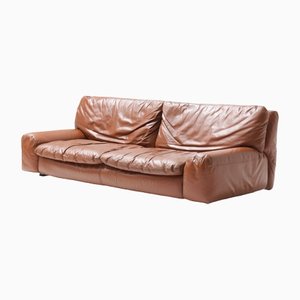 Bengodi Sofa aus cognacfarbenem Leder von Cini Boeri für Arflex, Italien