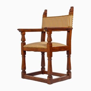 Vintage Throne Armchair in Oak