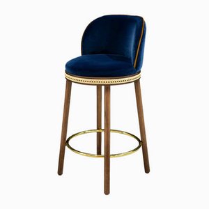 Blue Alma Bar Chair by Dooq