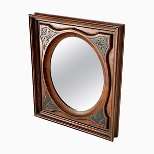 19th Century English Brown Wood Mirror