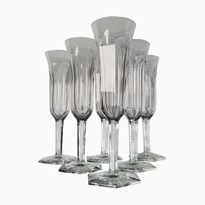 Baccarat Champagnerflöten aus Kristallglas, 1990er, 8 . Set