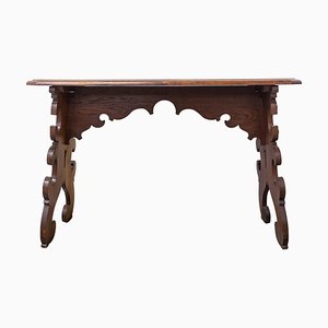 Spanish Revival Carved Colonial Console Table, 1960s