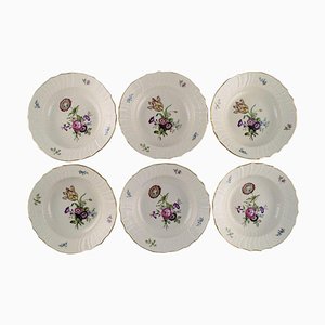 Hand-Painted Porcelain Frijsenborg Deep Plates from Royal Copenhagen, 1950s, Set of 6