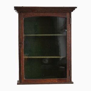 Small Antique Wall Display Cabinet, 1940s