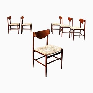 Rosewood Dining Chairs, Italy, 1960s, Set of 6