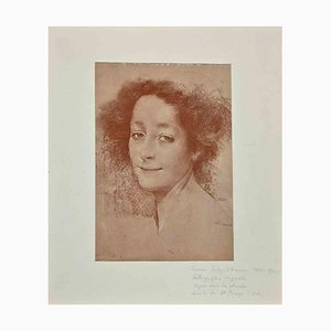 Lucien Levy-Dhurmer, The Portrait, Lithographie Originale, 1909