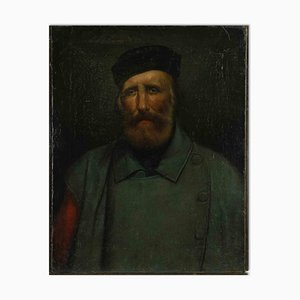Unbekannt, Porträt von Giuseppe Garibaldi, Ölgemälde, 19. Jh