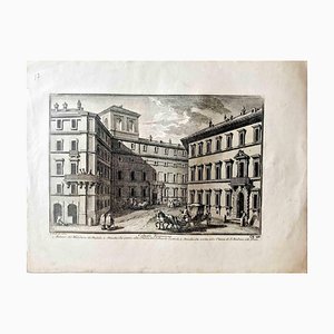 Giuseppe Vasi, Collegio Nazareno, Original Etching, Late 18th Century