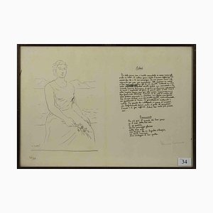 Carlo Carrà, Astrid, Original Lithograph, 1945