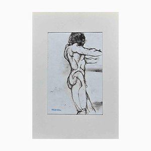 Nils Udo, The Nude, Original Ink Drawing, Late 20th Century