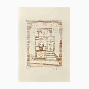 After Massimo Campigli, The House of Women, Original Etching, 1970s