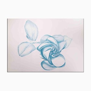 Giacomo Porzano, Blue Rose, Grabado original, años 70