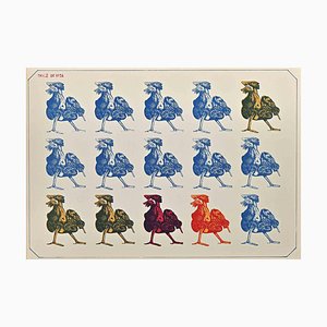 Lithographie Luciano de Vita, Rooster-Soldiers, 1950s