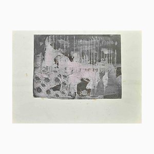 Ramón Sánchez Cascado, Abstrakte Komposition, Original Mixed Media auf Papier, 1961